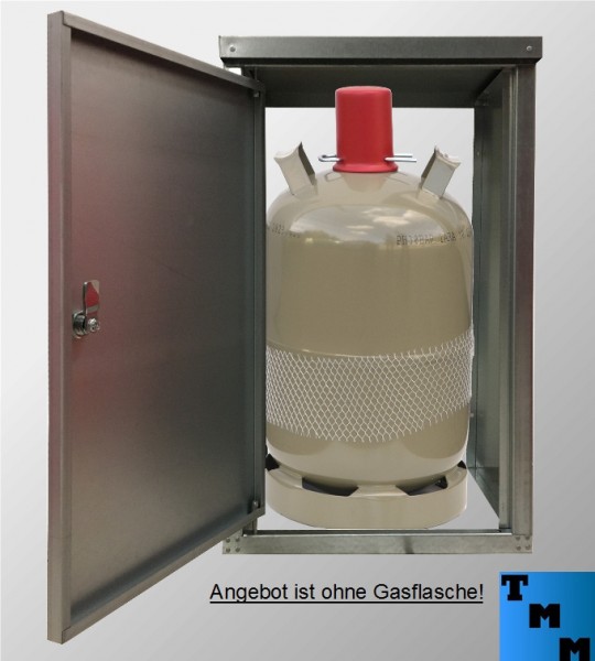 TMM 11kg Gasflaschen-Schrank Verzinkt o.Rückdwand für Camping Werkstatt Betrieb