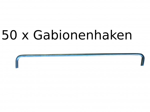 50 x Gabionenhaken / Abstandshalter aus Edelstahl für Gabionen Steinkorb Zaun